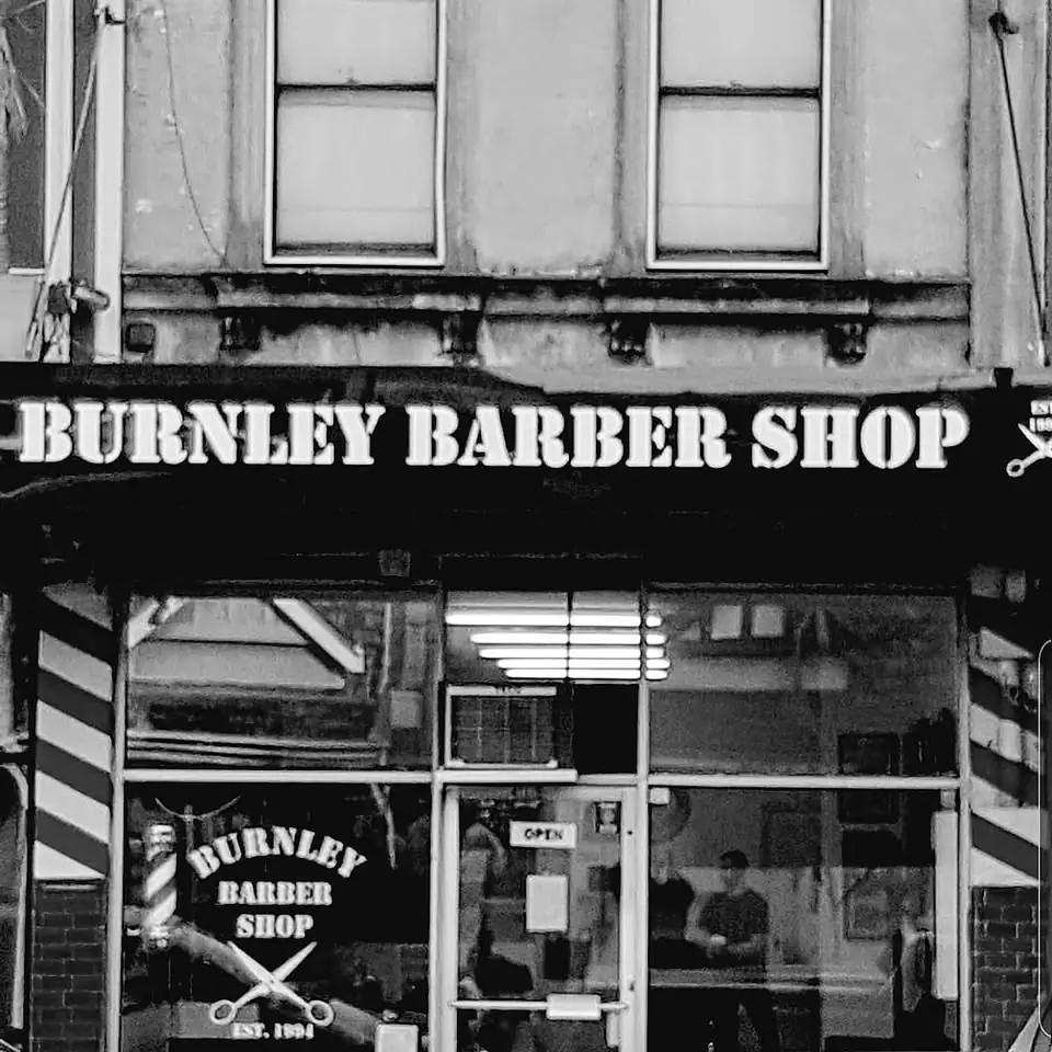 Burnley Barber Shop front on Swan St